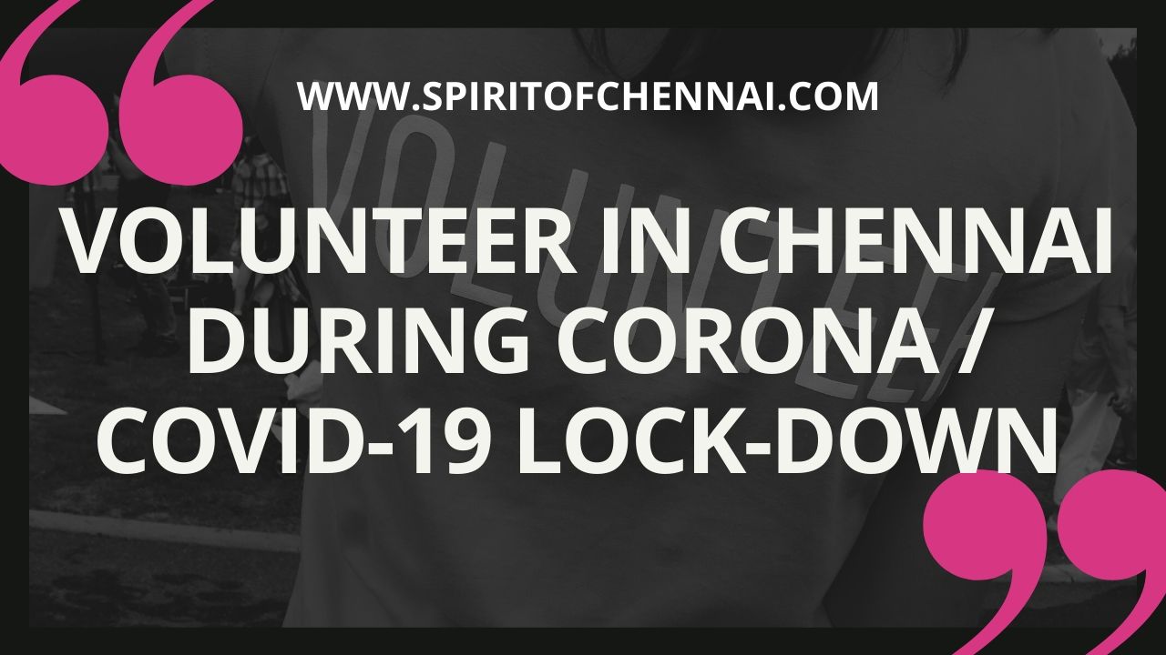 Volunteer in Chennai during Corona