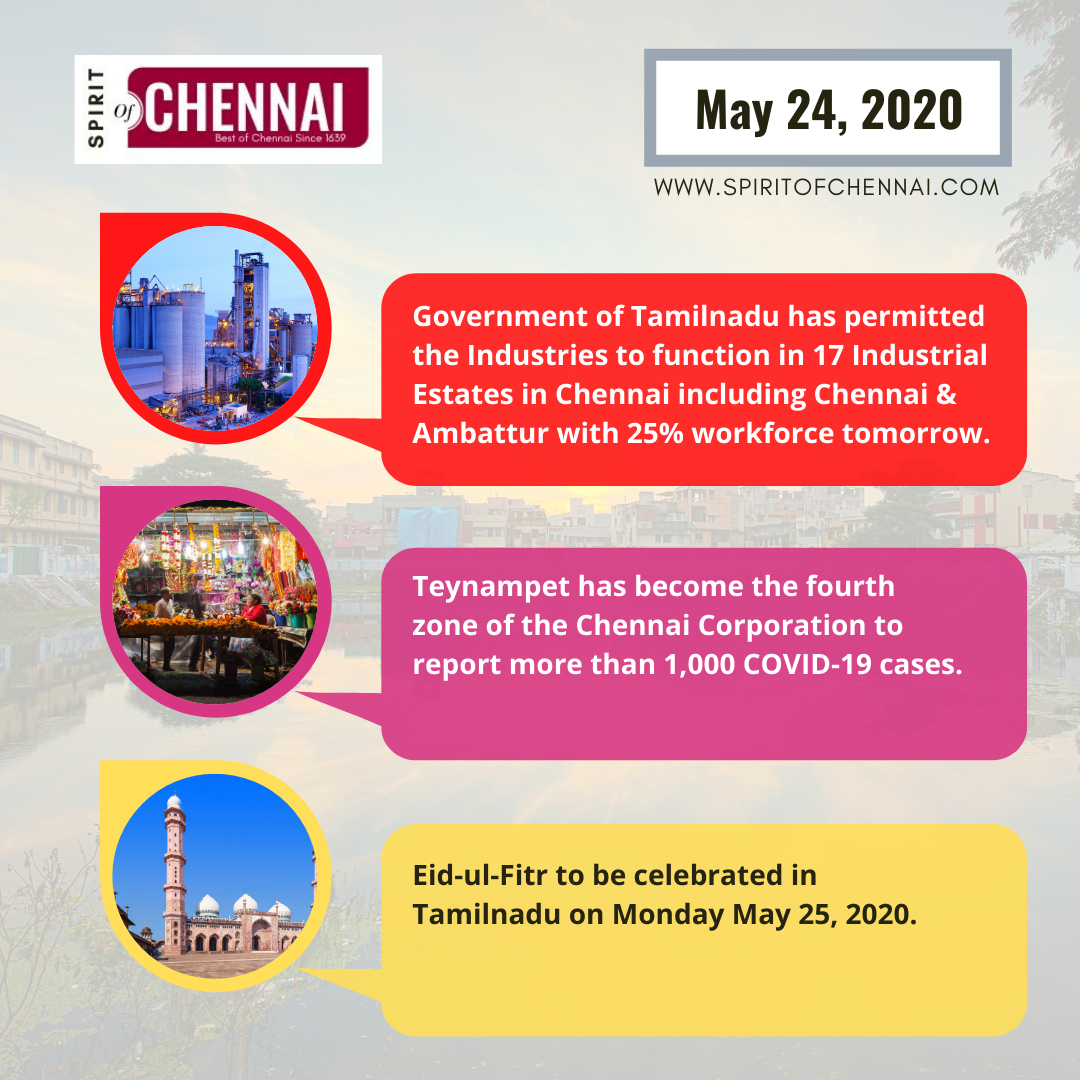 Chennai News - May 24, 2020