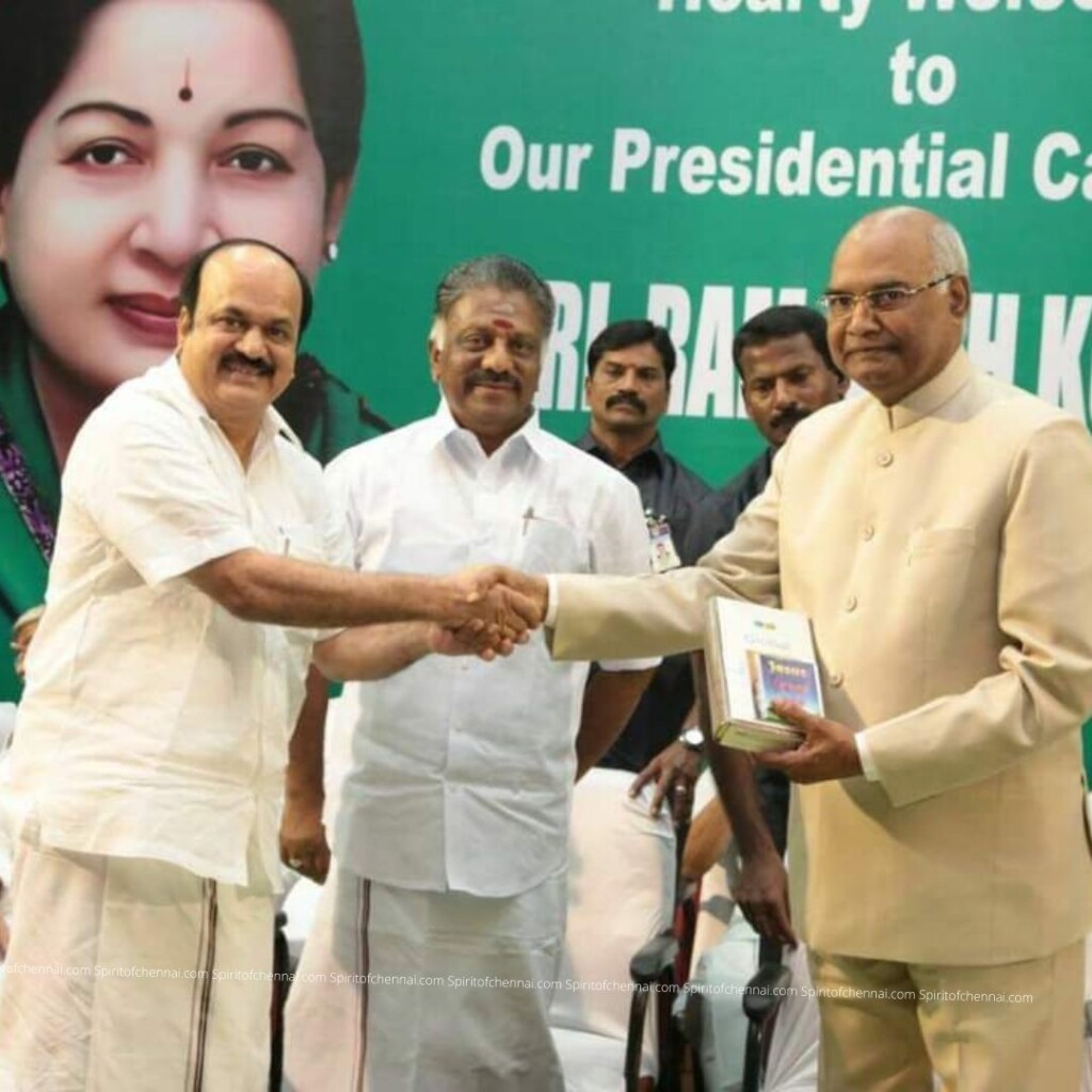 J.C.D.Prabhakar with President Ram Nath Govind