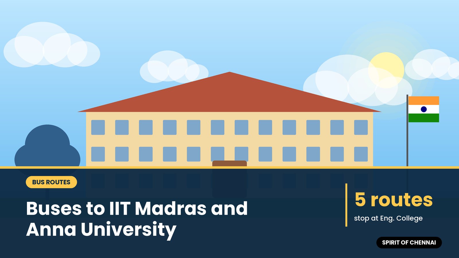 Buses to IIT Madras and Anna University