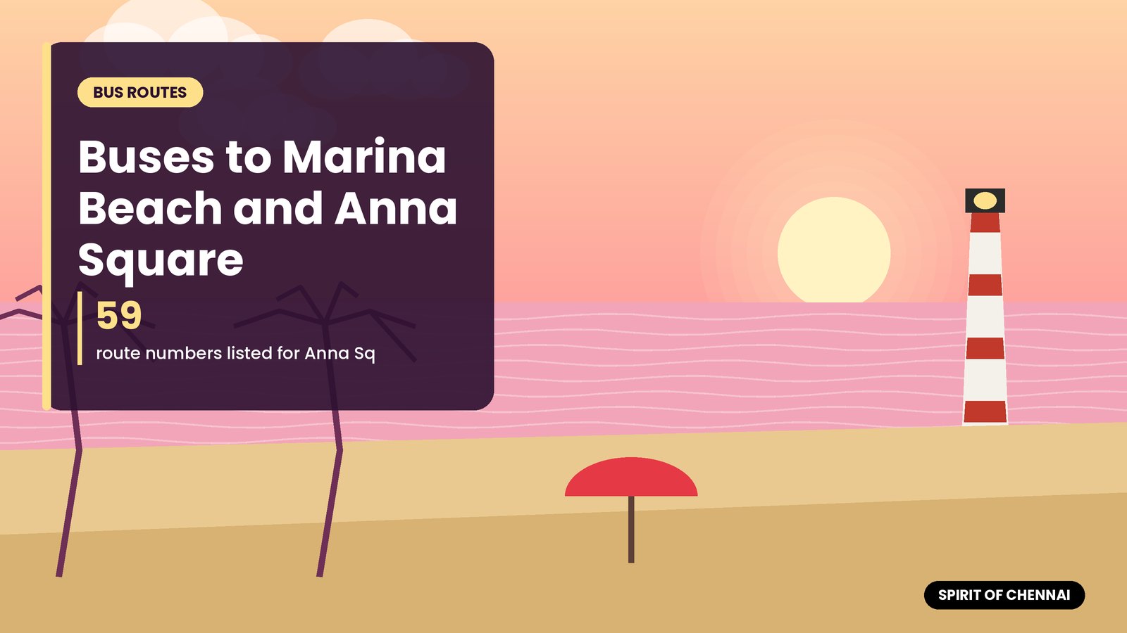 Buses to Marina Beach and Anna Square