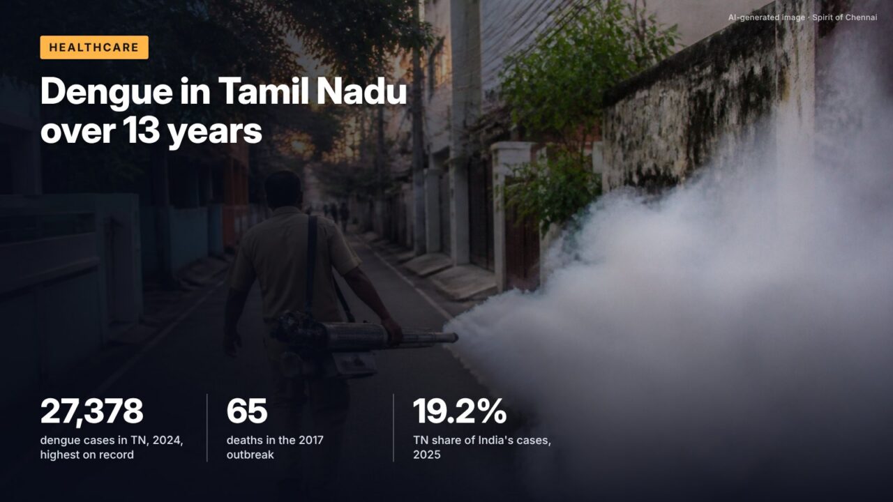 Dengue in Tamil Nadu over 13 years