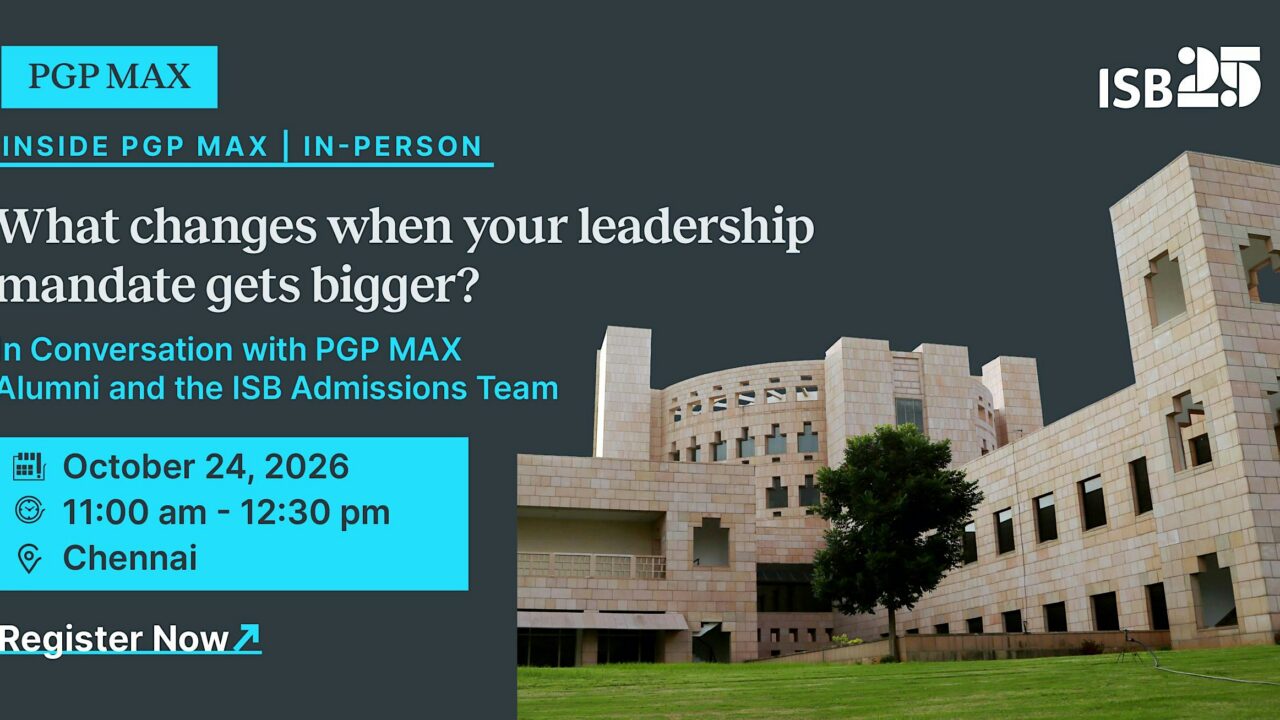Inside PGP MAX: Meet ISB Alumni and Admissions Team in Chennai