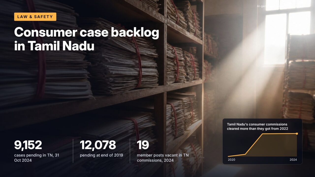 Consumer case backlog in Tamil Nadu